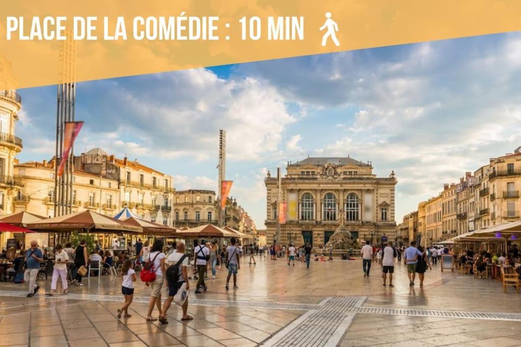 L'Ecucentre Avec Parking Inclu - 600M De La Place De La Comedie - Climatisation Montpellier Luaran gambar